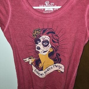 Limited Edition Women's Red Graphic Top